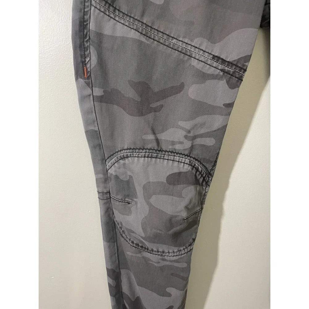 True Religion Camo Moto Jeans Slim 30 Gray Excellent Biker Streetwear Skater